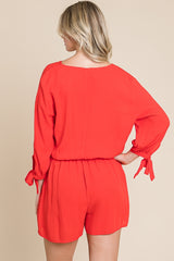 Red Relaxed Romper