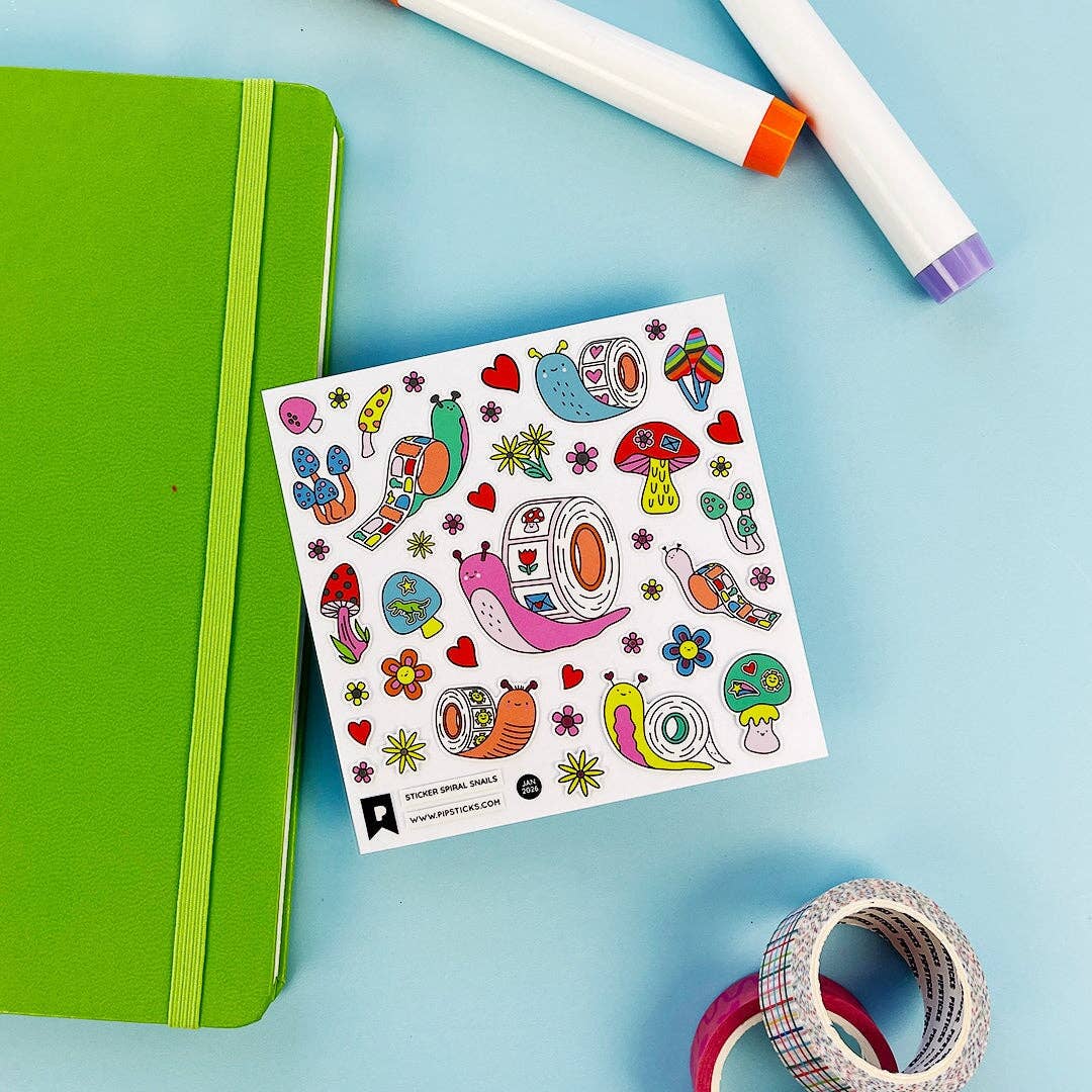 Sticker Spiral Snails