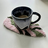 Handmade Calathea Mug Rug Coaster