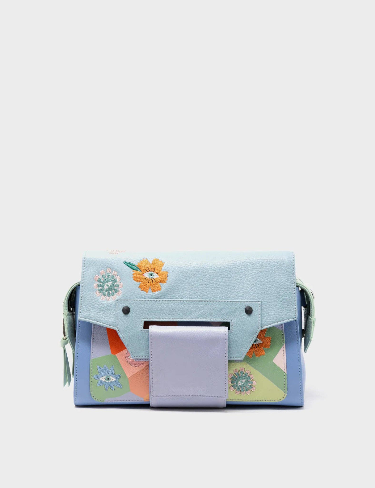 Cael Reversible Vista Blue Shoulder Bag - Camo Dreams Design