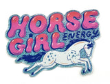 Horse Girl Energy Glitter Sticker