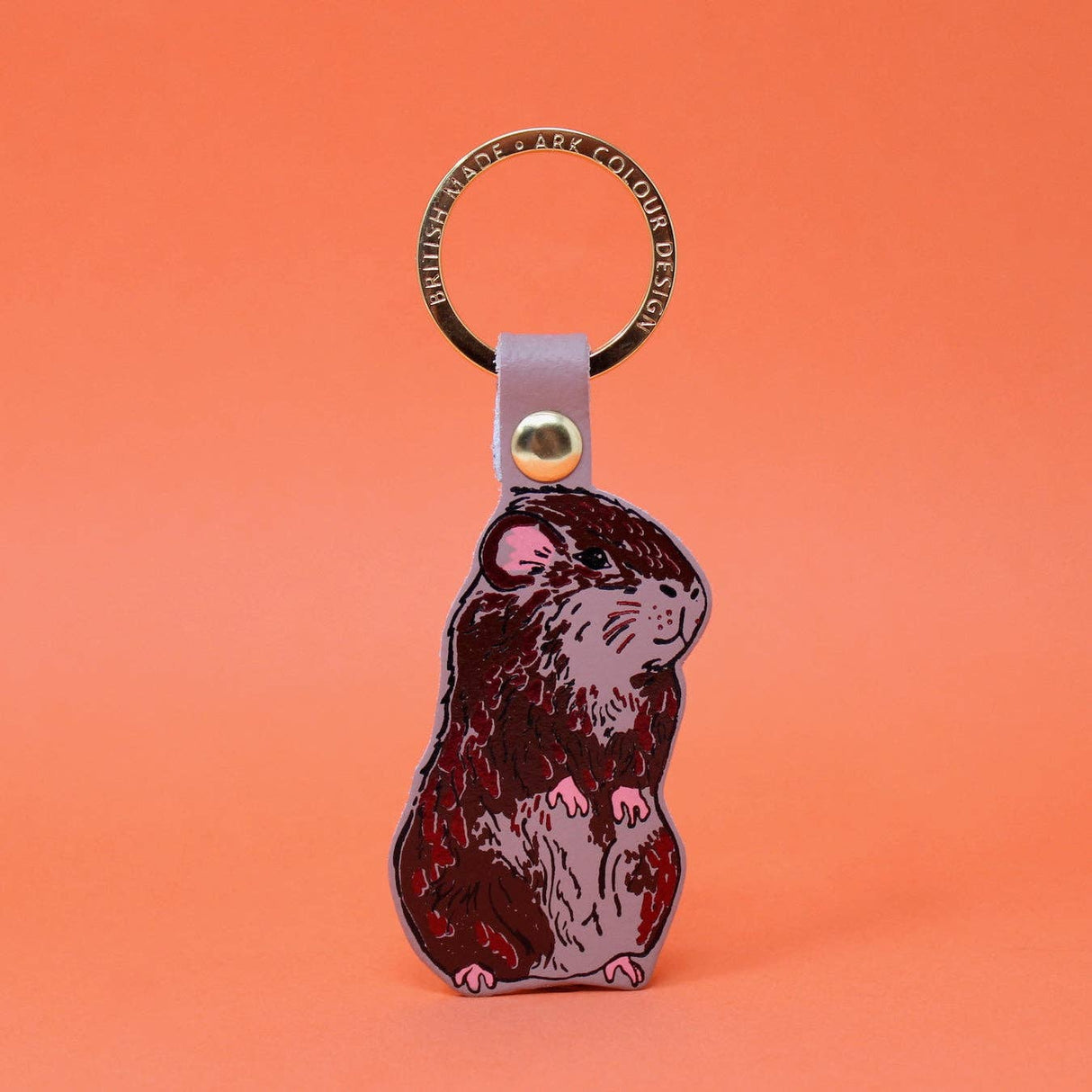 Leather Guinea Pig Keyring