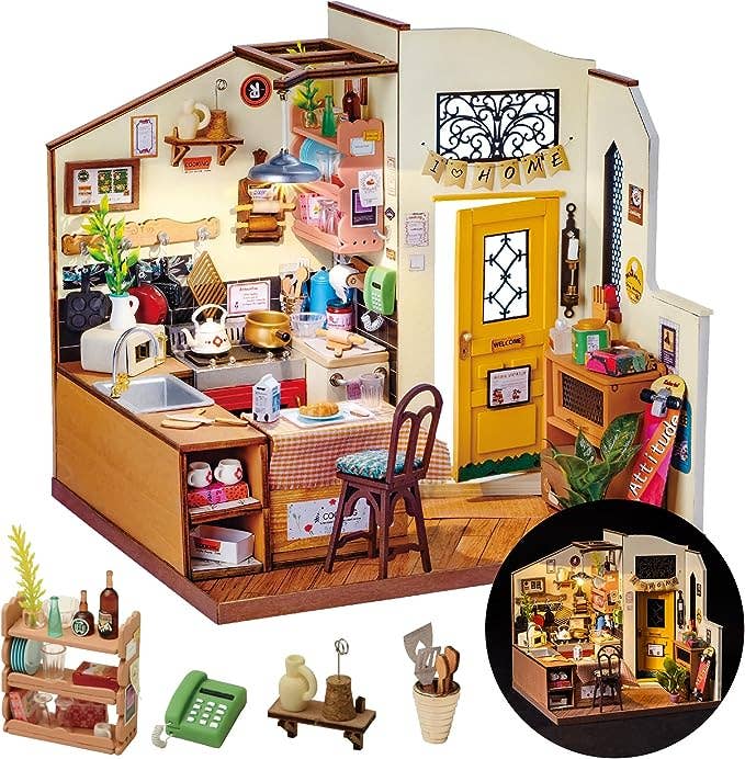 Miniature House Kit Cozy Kitchen DIY