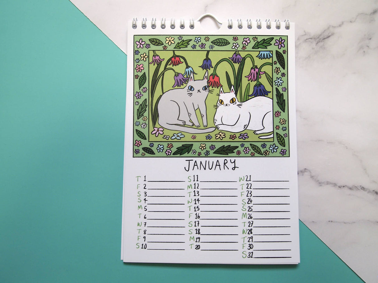 I like Cats 2026 A5 wall calendar