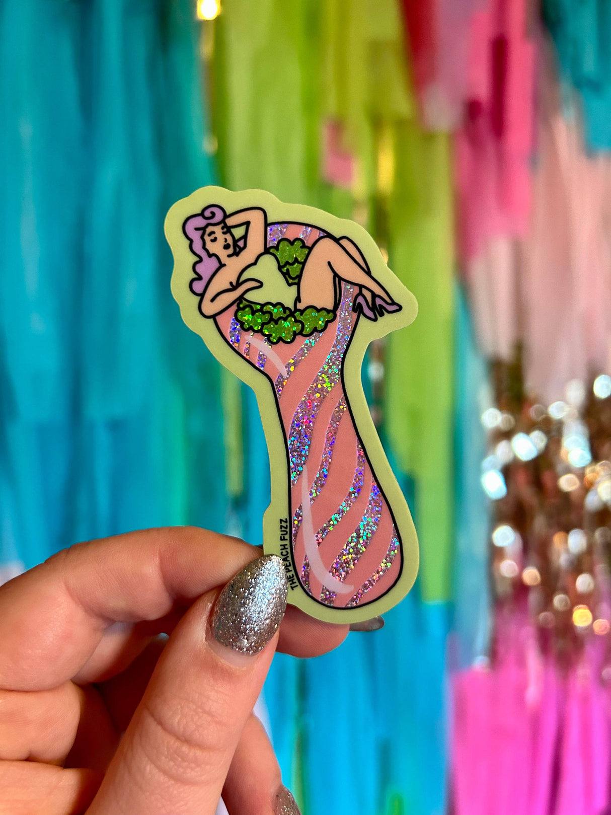 Total Smoke Show Glitter Sticker