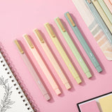 Aesthetic Pens Black Ink Fast Dry - 6 Pack