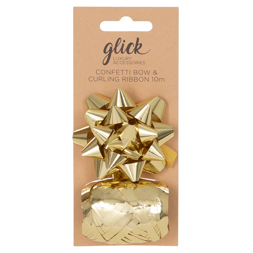 Metallic Gold Bow + Curling Ribbon Multipack