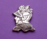 Lady Knight Enamel Pin