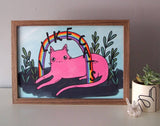 I Like Cats Rainbow Art Print