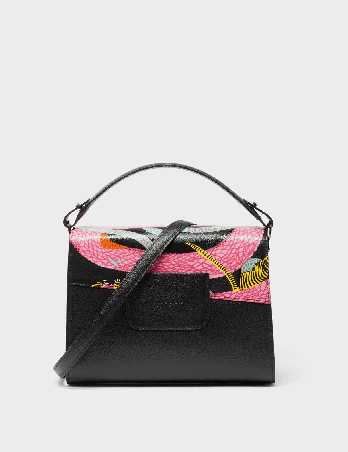 Anastasio Medium Crossbody Handbag Black Leather - Tangle Tales Black Design