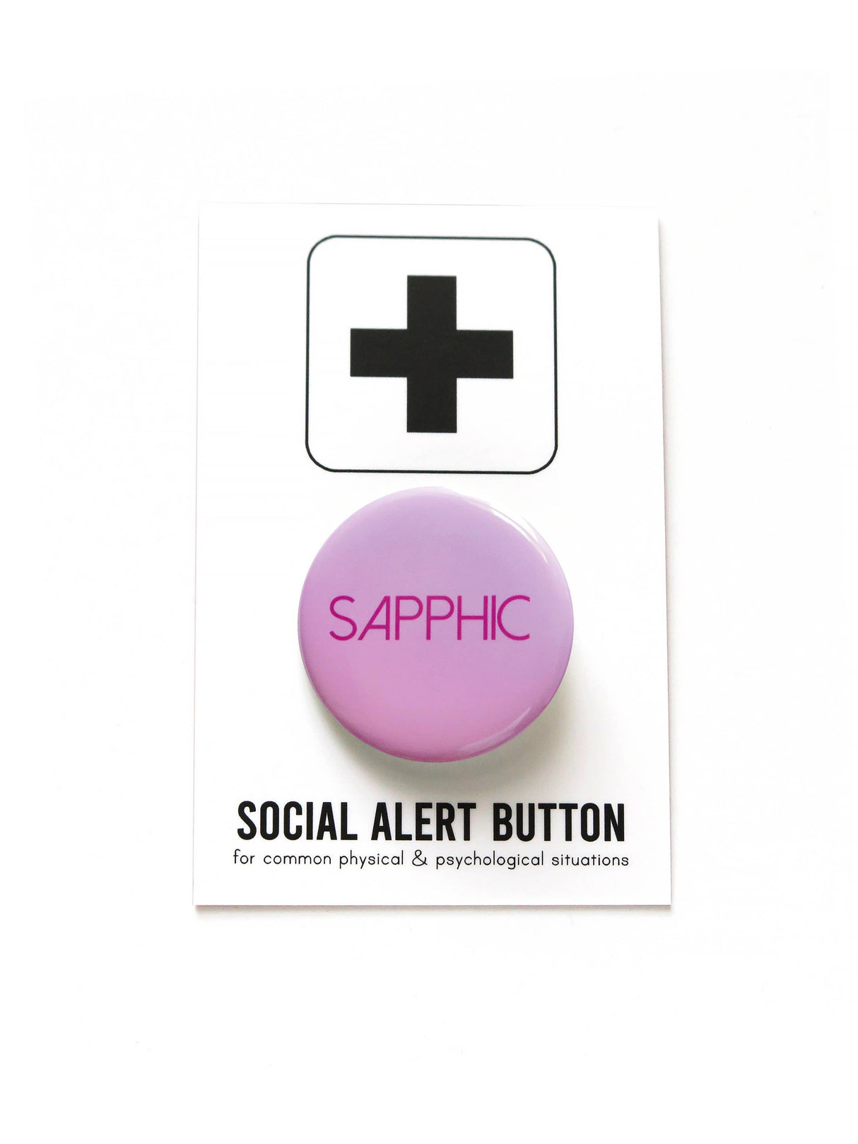 SAPPHIC Pin Queer 1.25" Pinback Button LGBTQ Lesbian Pin