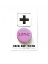 SAPPHIC Pin Queer 1.25" Pinback Button LGBTQ Lesbian Pin