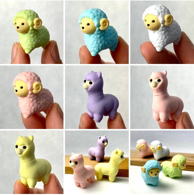 Iwako Sheep & Llama Erasers