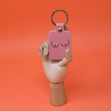 Leather Boobs Key Fob