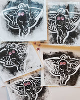 Mothman Linocut Art Print