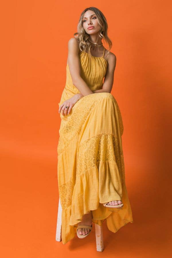 Marigold Tiered Maxi Dress