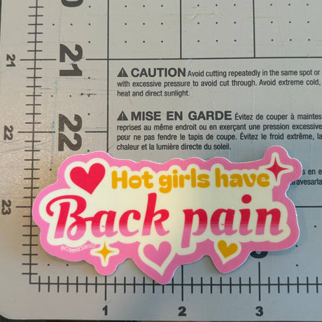 Hot Girls Have Back Pain Sticker