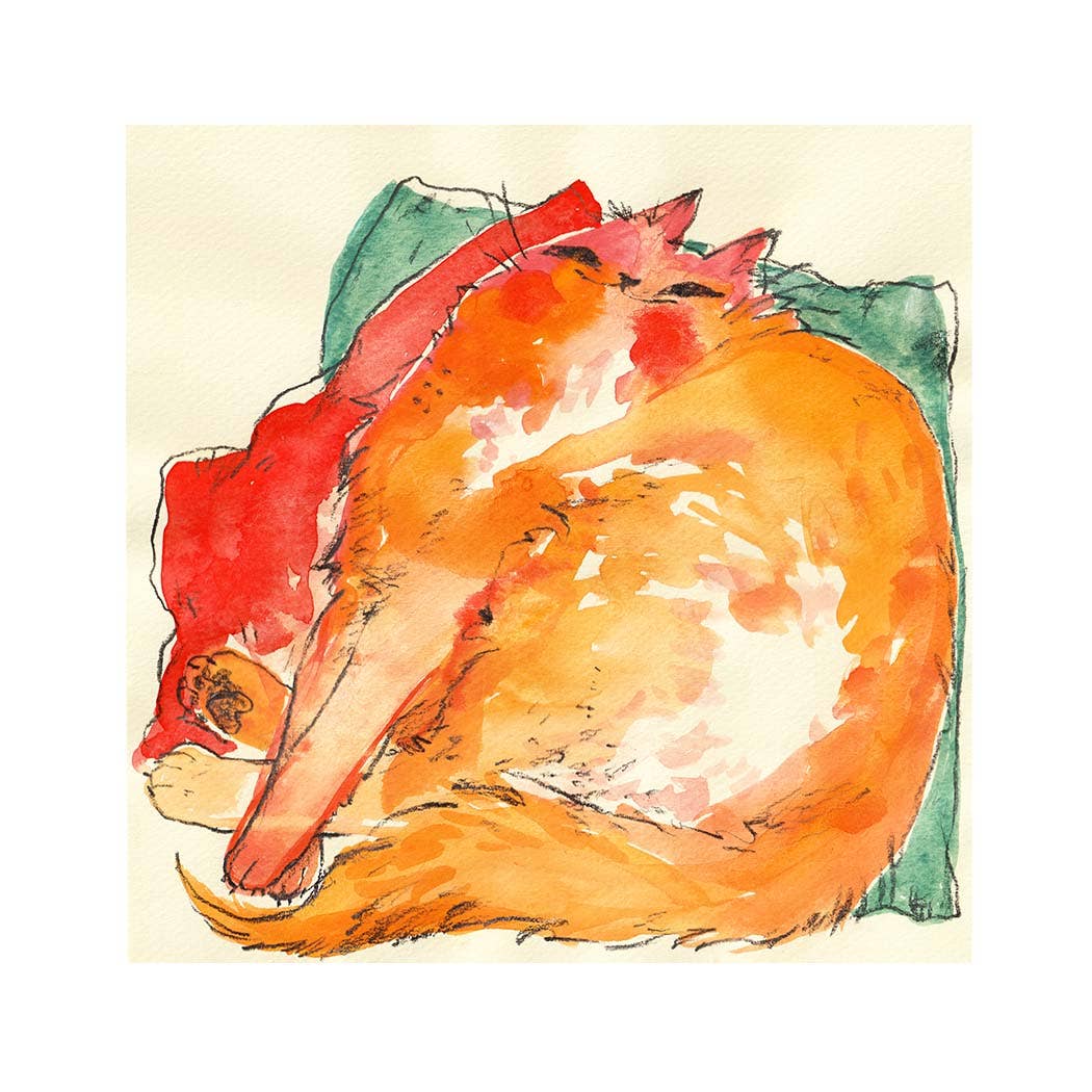 Comfy Cat Art Print