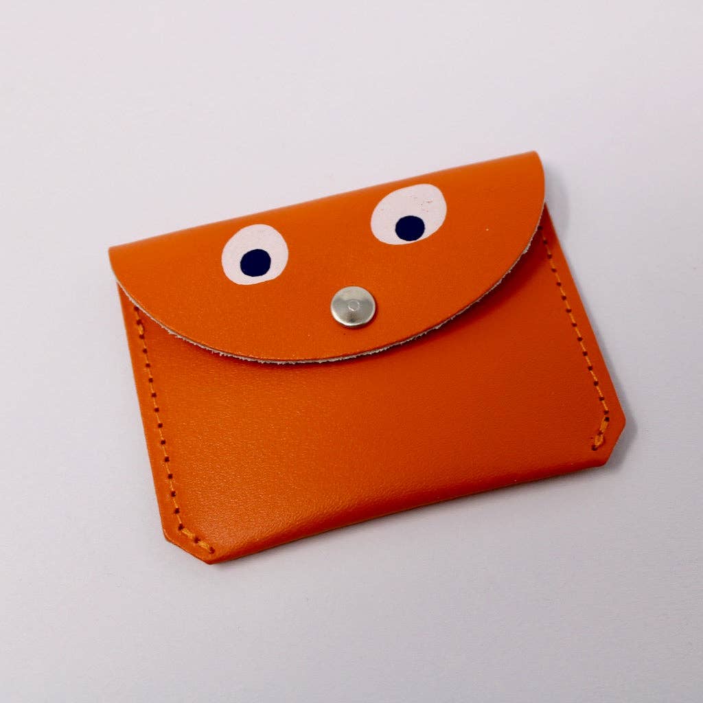Leather Mini Money Googly Eye Purse