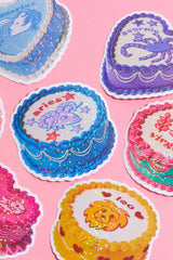 Leo Glitter Horoscope Cake Sticker