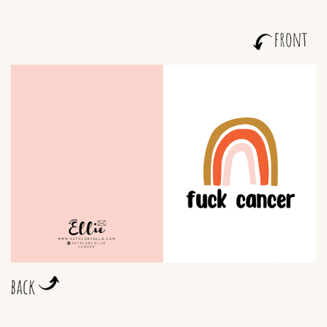 F*ck Cancer Rainbow Greeting Card