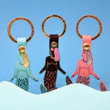 Leather Mermaid Key Fob