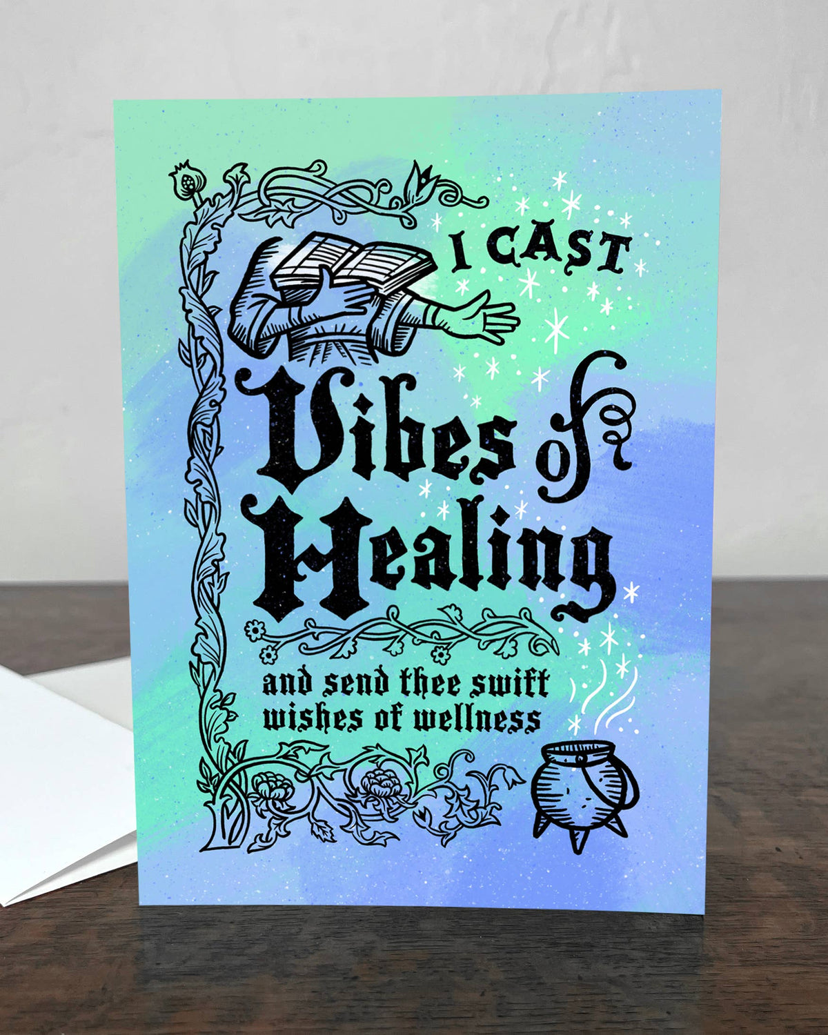 Vibes of Healing - Medieval get well soon card