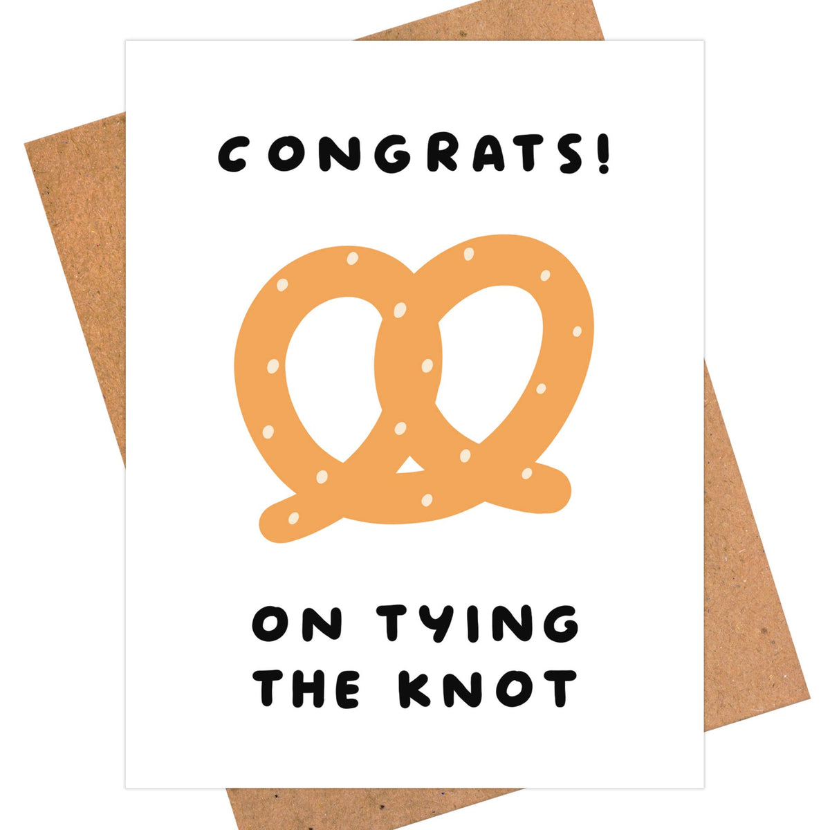 Wedding Card - Pretzel Knot Congrats