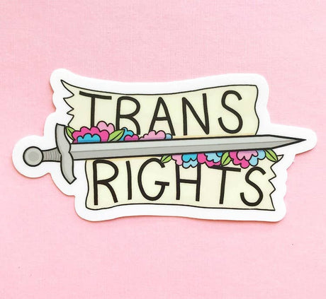 Trans Rights Sword Sticker