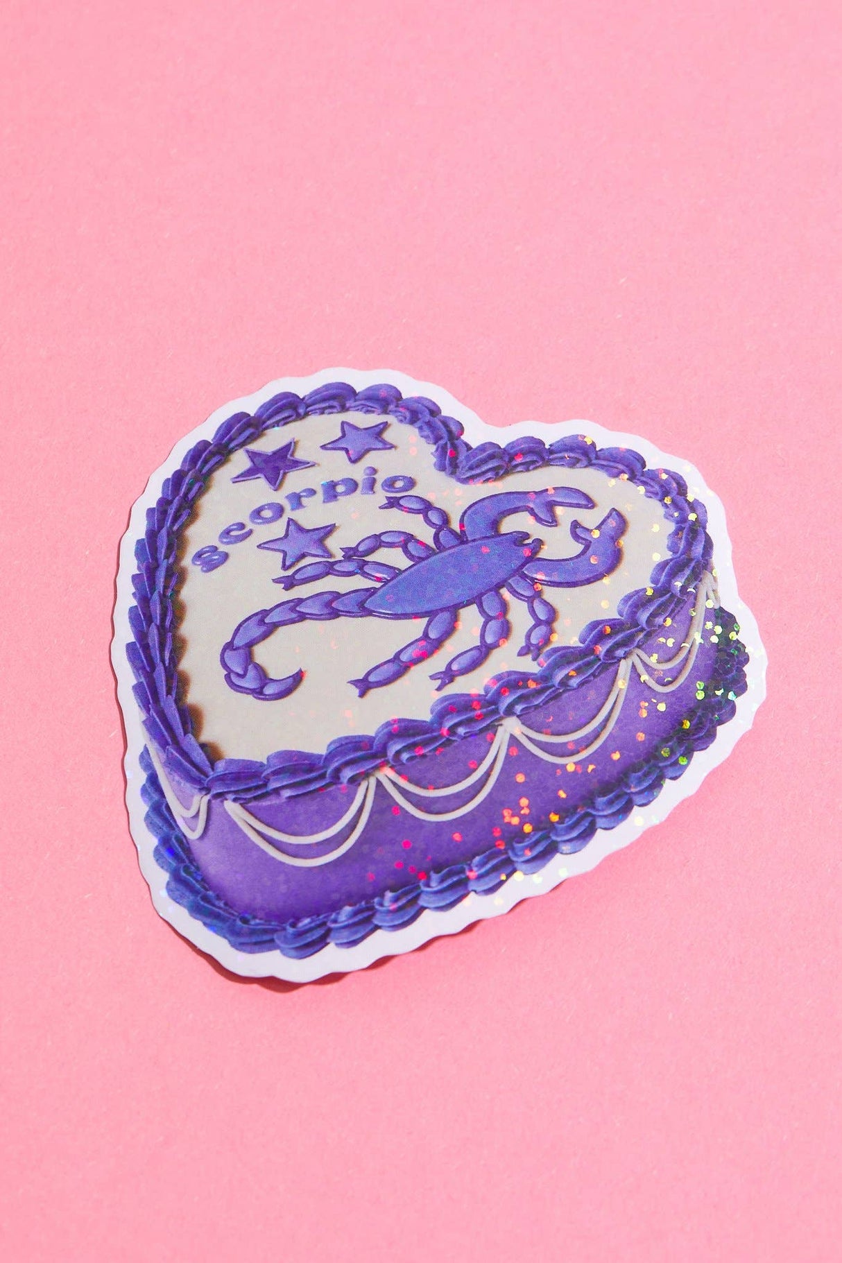 Scorpio Glitter Horoscope Cake Sticker