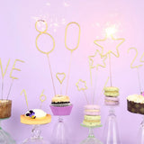Big 8" Gold Number Sparkler Wand Card - Singles