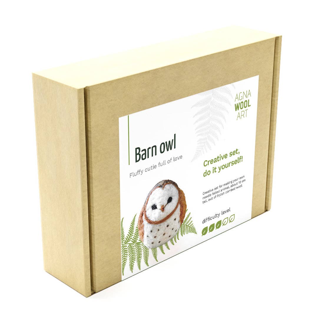 Barn Owl Needle Felting Kit