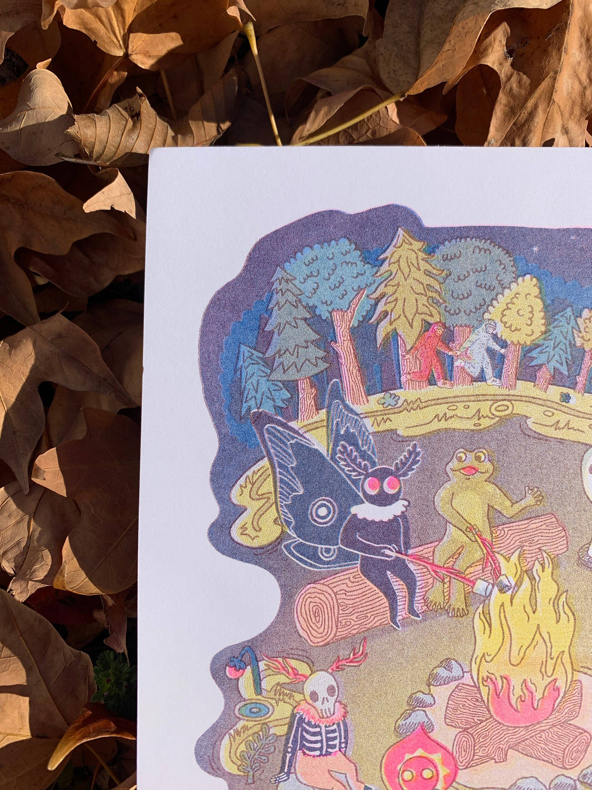 Camp Cryptid Risograph Print