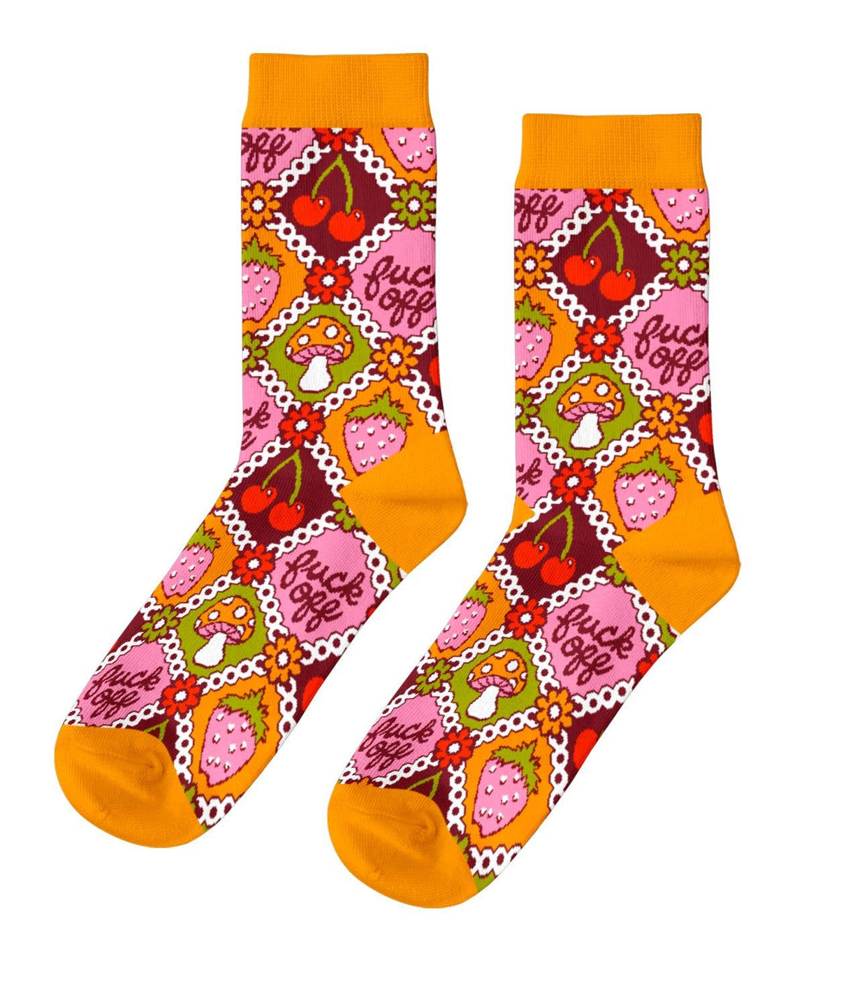 F*ck Off Retro - Women's Crew Retro Socks
