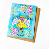 Ballerina Bee Spring Dance Birthday Card