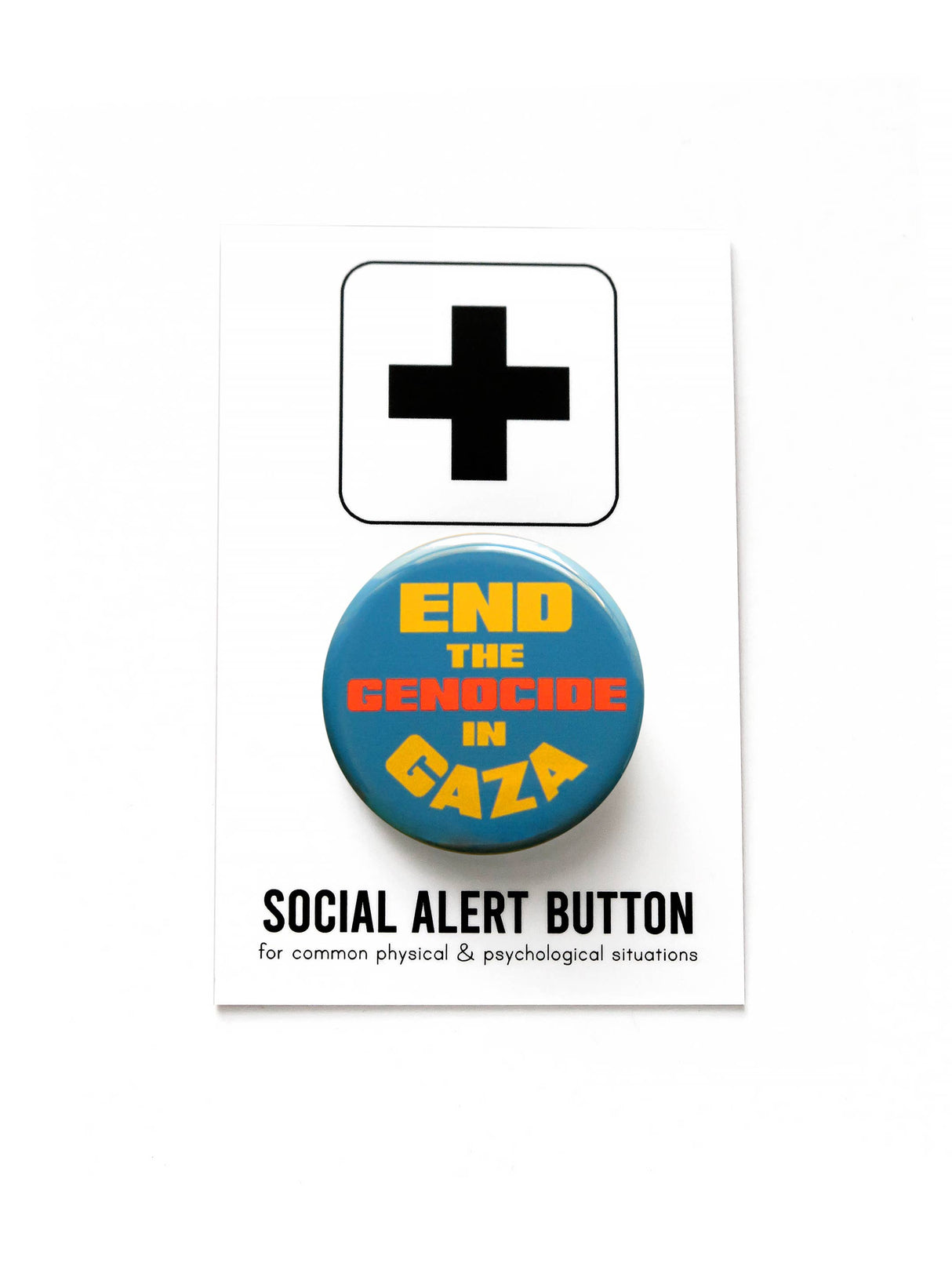 End The Genocide in Gaza 1.25" Button Ceasefire Palestine 