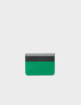 Filium Irish Green Leather Cardholder - Floralia Embroidery