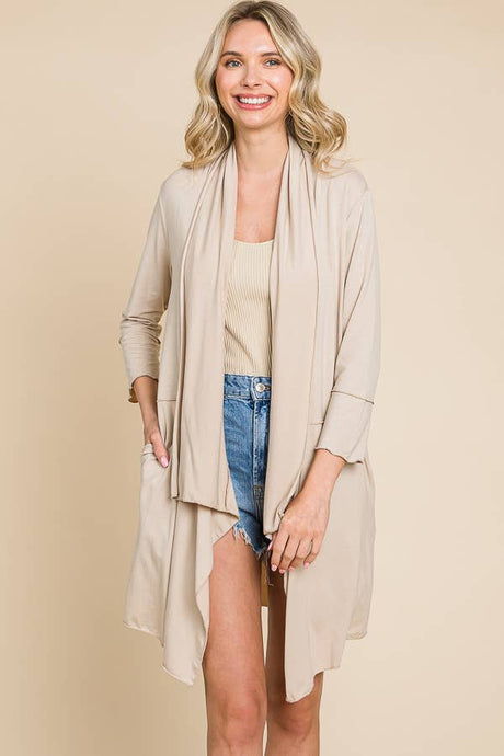 Draped Half Duster Cardigan