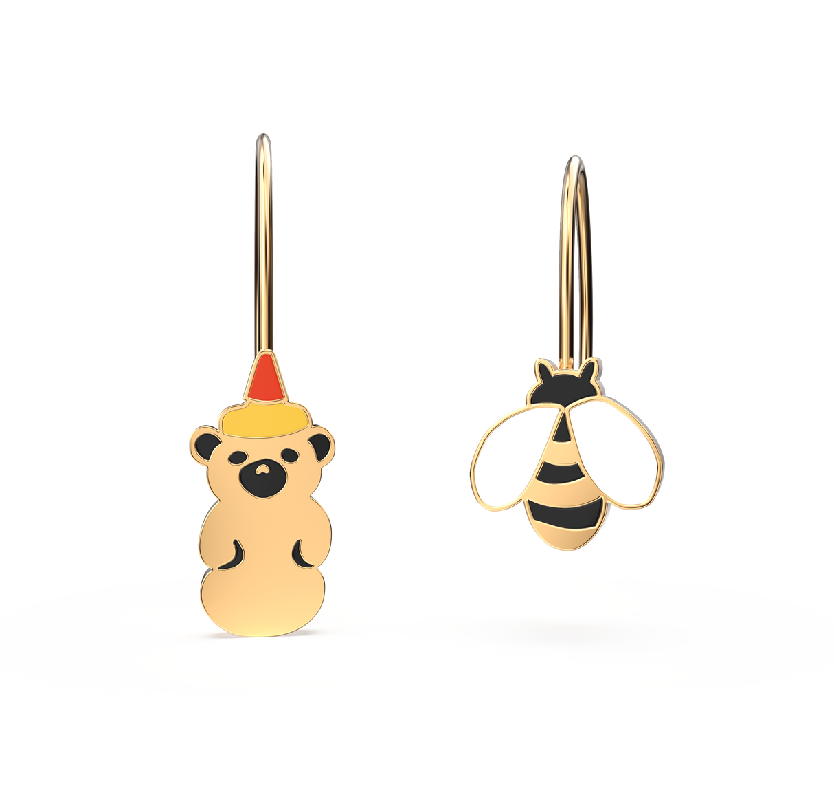 Honey Bear + Honey Bee Earrings