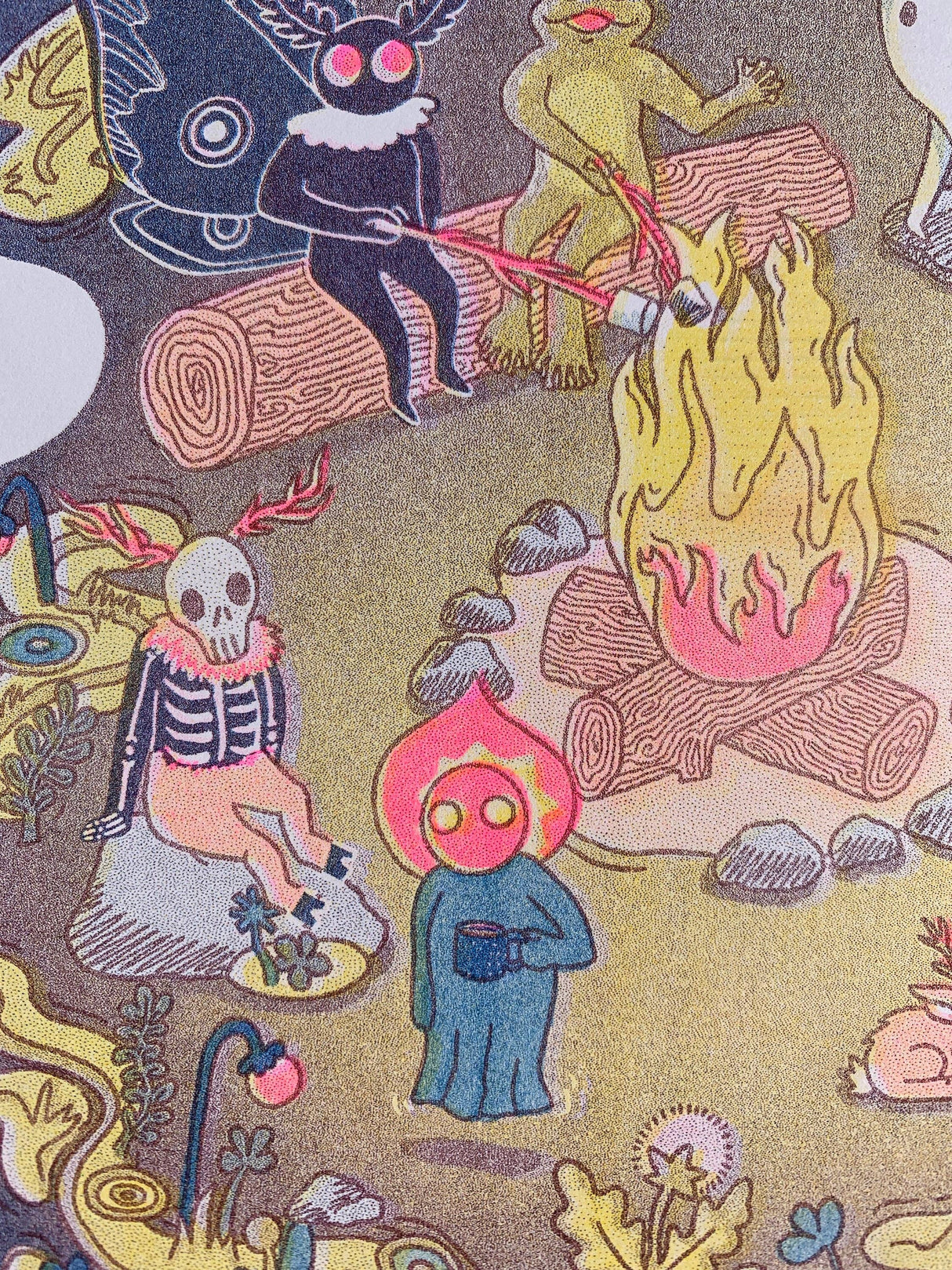 Camp Cryptid Risograph Print