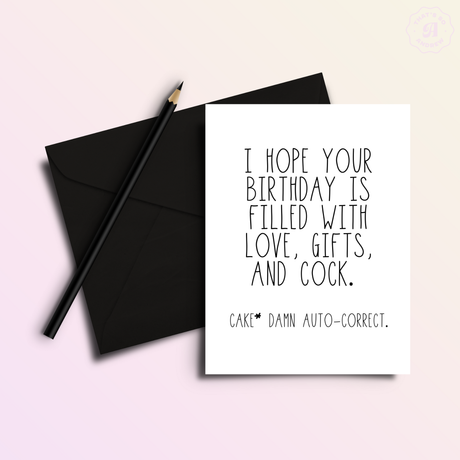 Birthday is Filled with C*ck Birthday Greeting Card