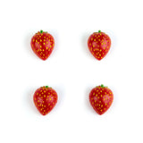 Colorful Strawberry Magnets Iconic Set of 4