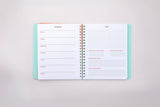 Undated Weekly Planner, Cherries and Strawberries Teal