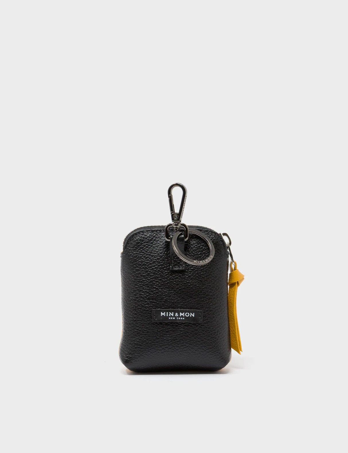 Florence Pouch Charm - Golden Glow Leather Keychain Pigeonista Embroidery