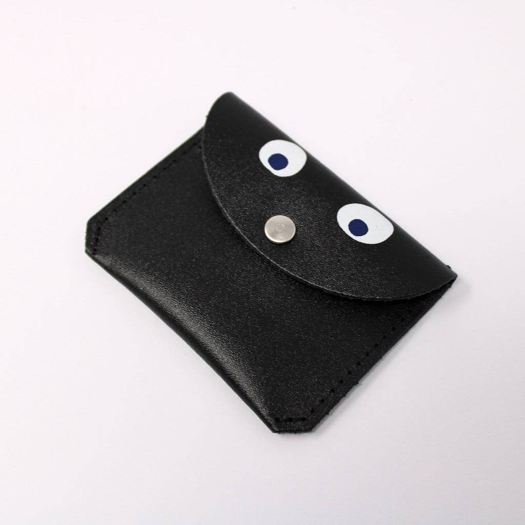 Leather Mini Money Googly Eye Purse