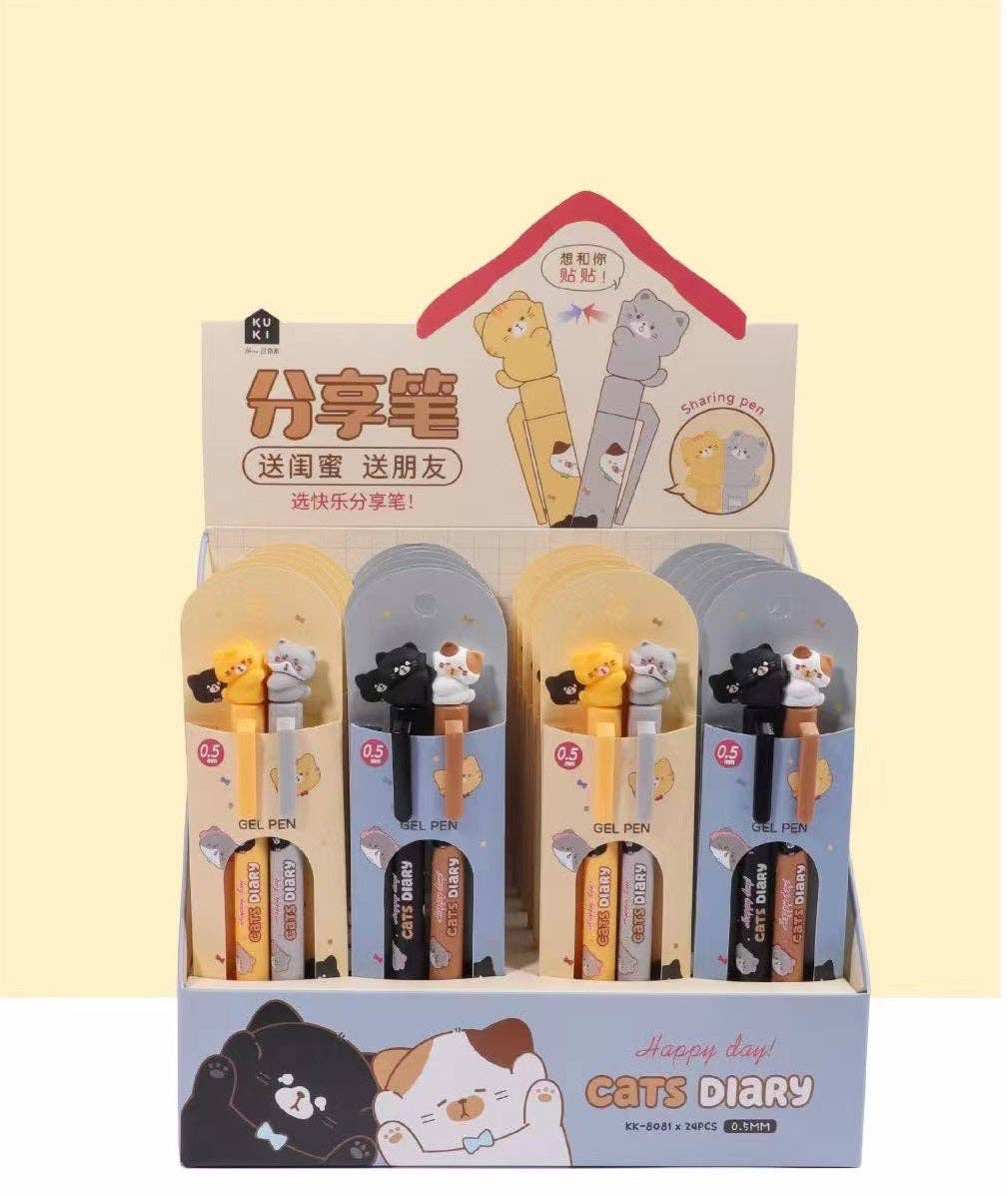 Cat Diary Double Gel Pen
