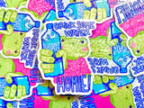 Drink Some Water Homie Frog Sticker