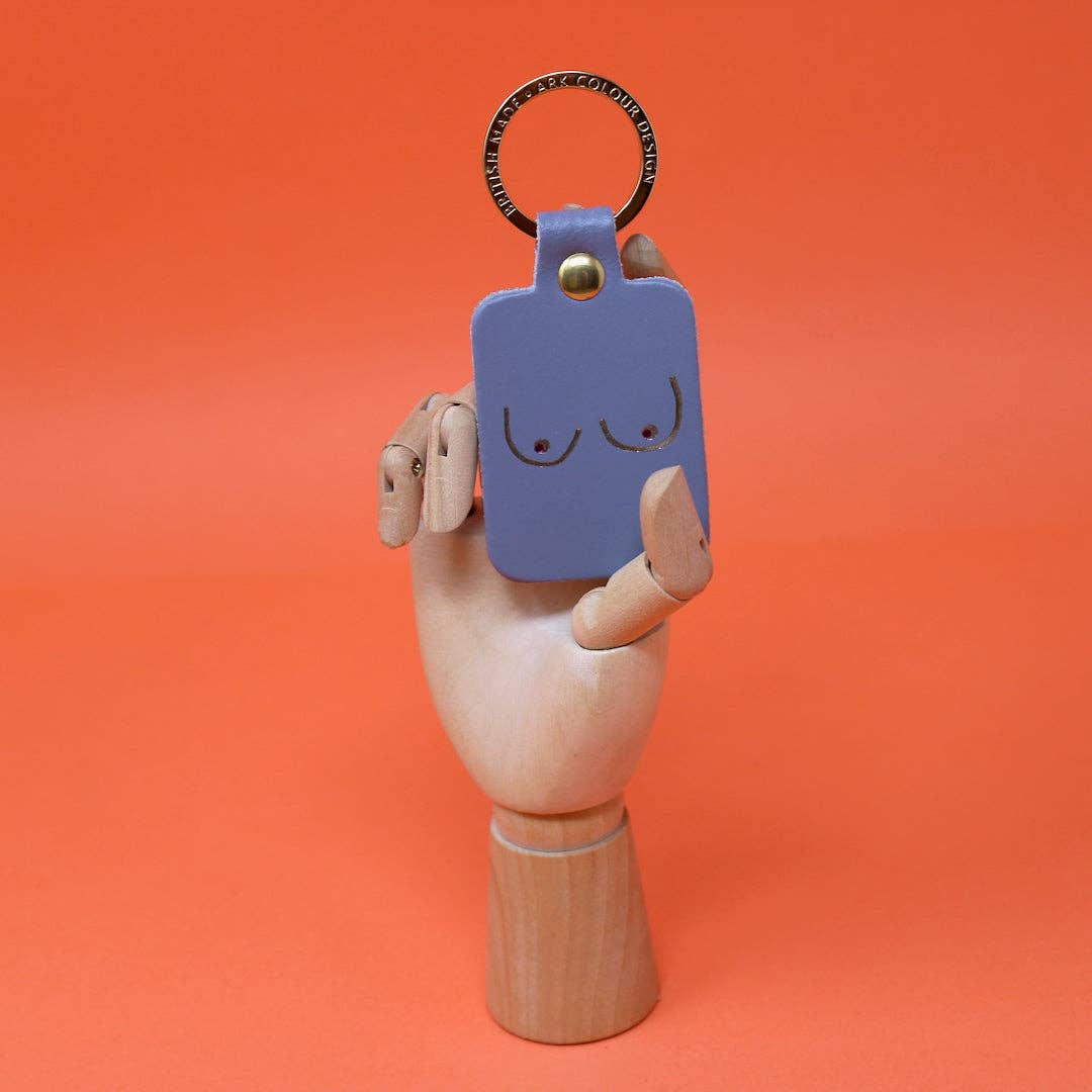 Leather Boobs Key Fob