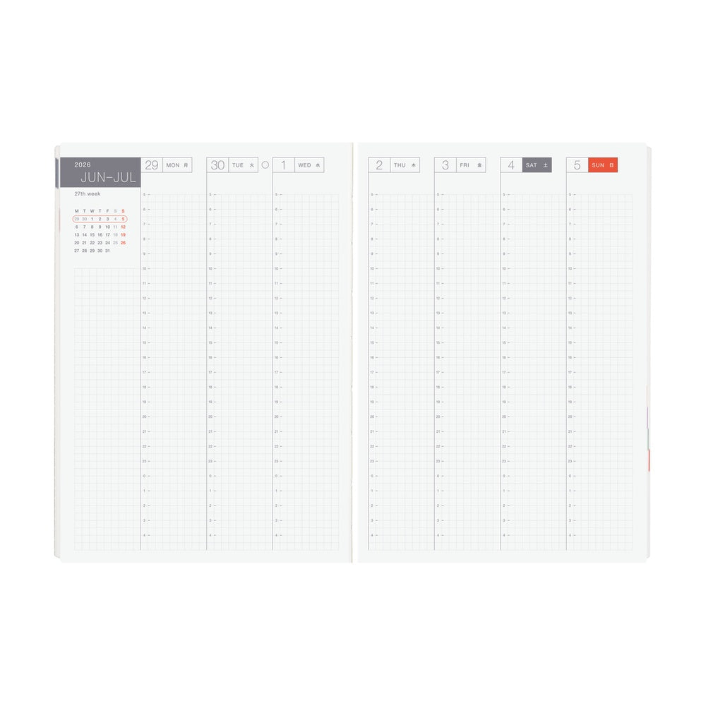 Hobonichi Techo 2026 HON : Paper Series: Black Gingham