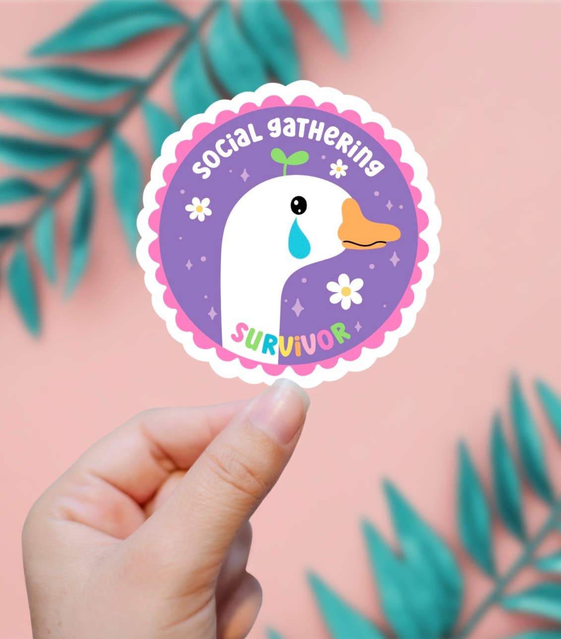 Social Gathering Survivor Sticker